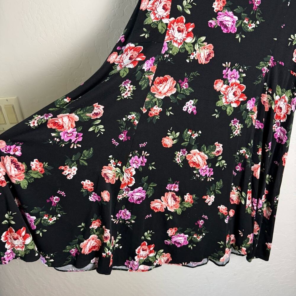 Torrid Black Floral Button Down Dress 3X 12075859 - Picture 9 of 14